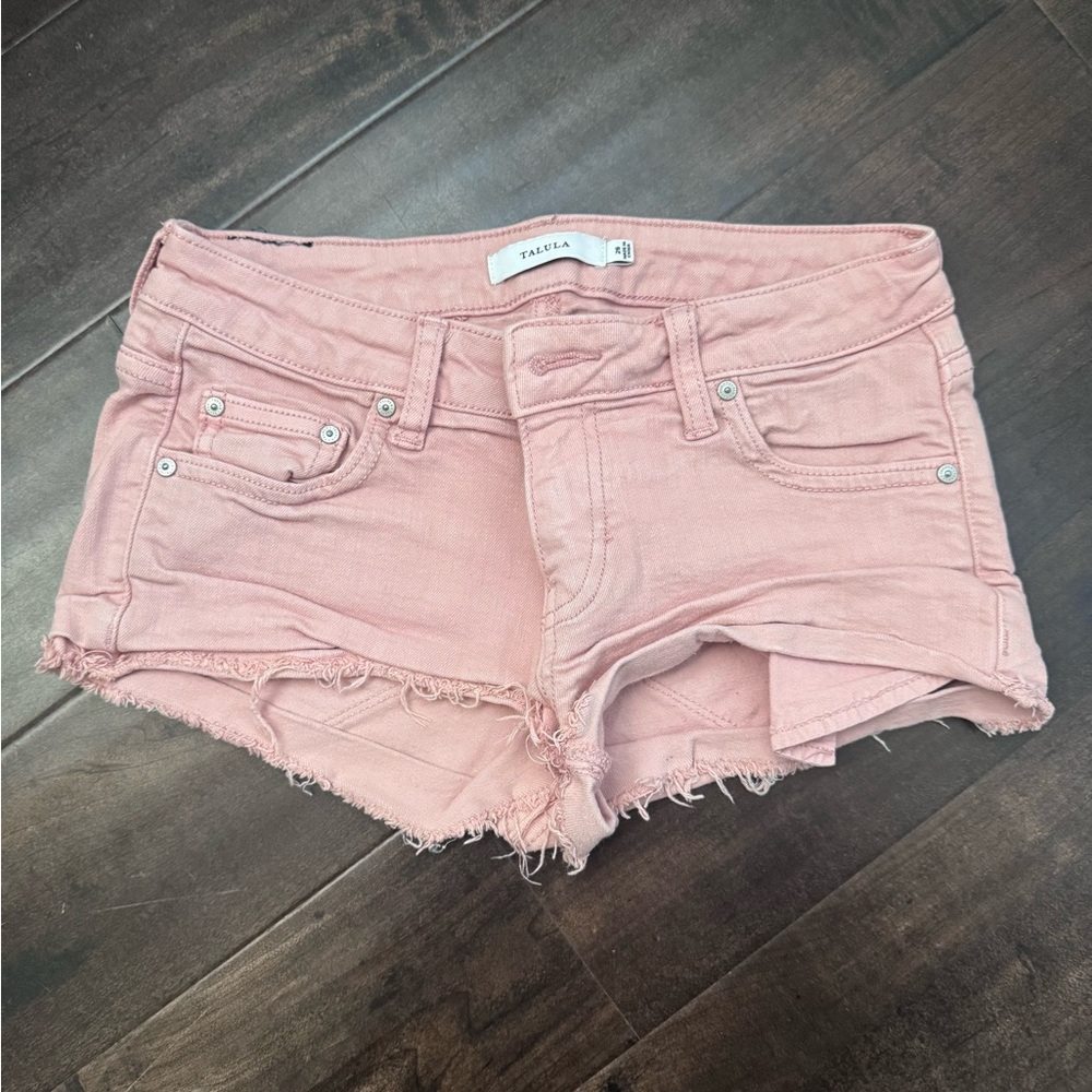 Talula Light Pink Jean Shorts